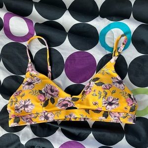 yellow bikini top size medium